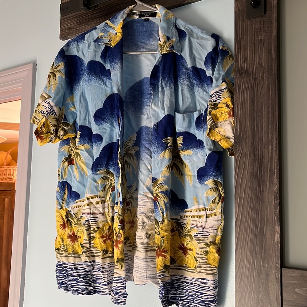 men’s button up hawaiian shirt